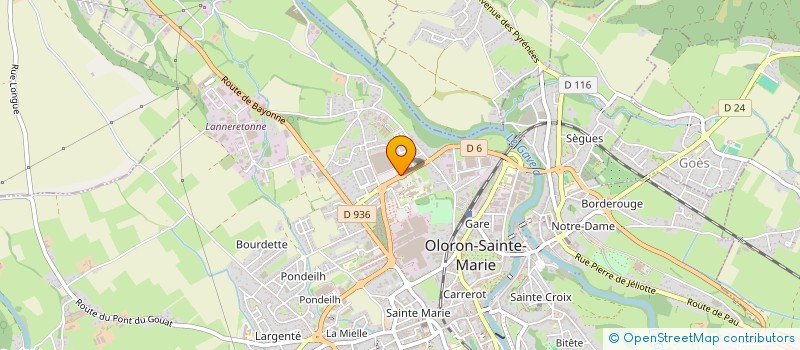 localisation de l'entreprise LA BELLE VUE à PAU