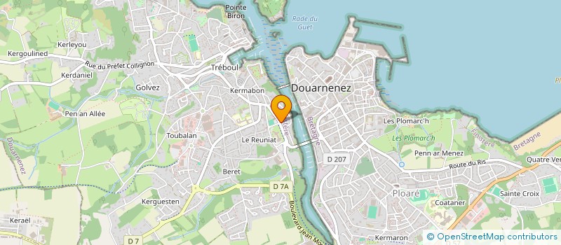 localisation de l'entreprise LA BELLEVUE  DOUARNENEZ