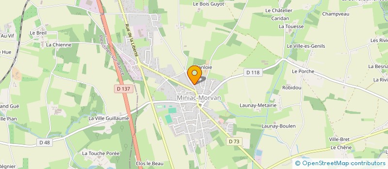 localisation de l'entreprise LA BELLIERE  MINIAC-MORVAN