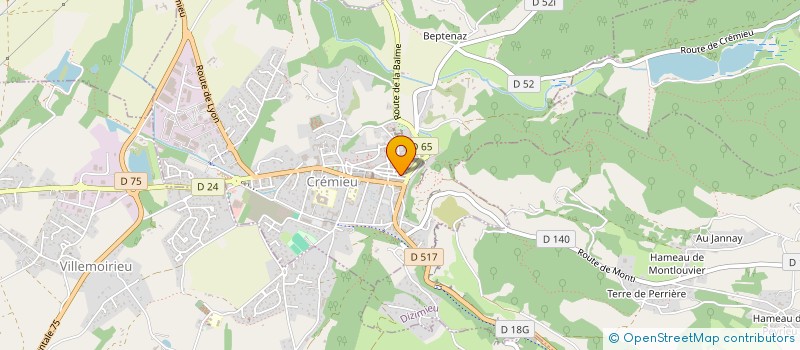 localisation de l'entreprise LA BELLISSIMA  CREMIEU