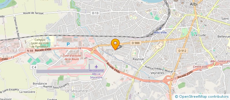 localisation de l'entreprise LA BELUGA à ALBI