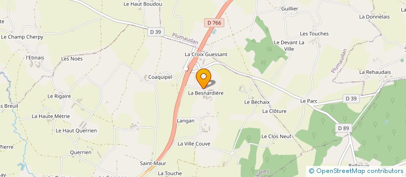 localisation de l'entreprise LA BENARDIERE à CAULNES