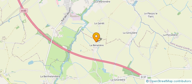 localisation de l'entreprise LA BENETIERE à CHAUCHE