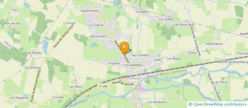 localisation de l'entreprise LA BERGERE ET LE CRAPAUD à MEZERIAT