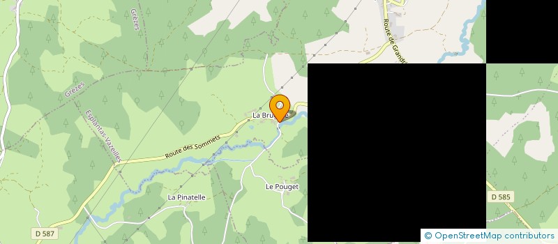 localisation de l'entreprise LA BERGERIE  ESPLANTAS-VAZEILLES