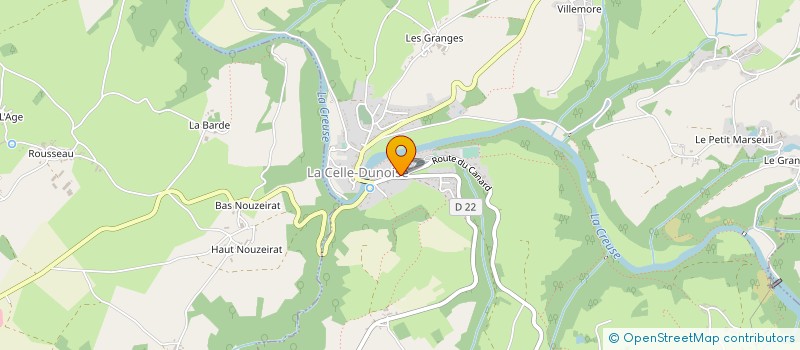 localisation de l'entreprise LA BERGERIE à LA CELLE-DUNOISE