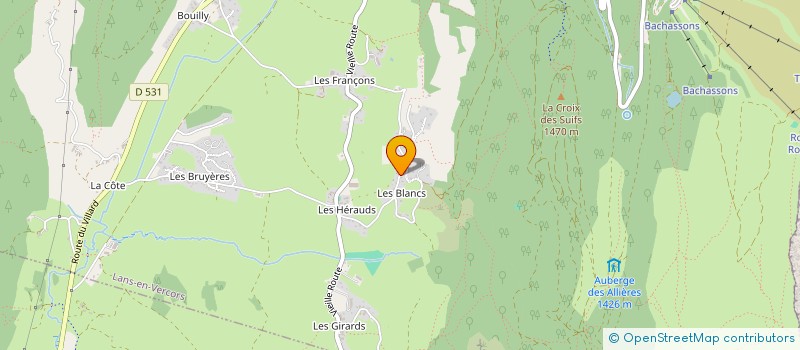 localisation de l'entreprise LA BERGERIE  LANS-EN-VERCORS