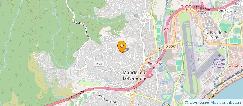 localisation de l'entreprise LA BERGERIE à MANDELIEU-LA-NAPOULE