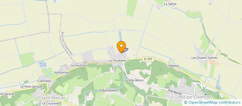 localisation de l'entreprise LA BERGERIE  ROZ-SUR-COUESNON