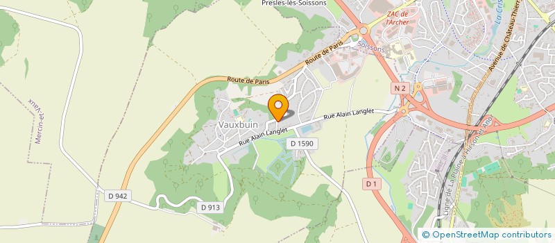 localisation de l'entreprise LA BERGERIE  VAUXBUIN