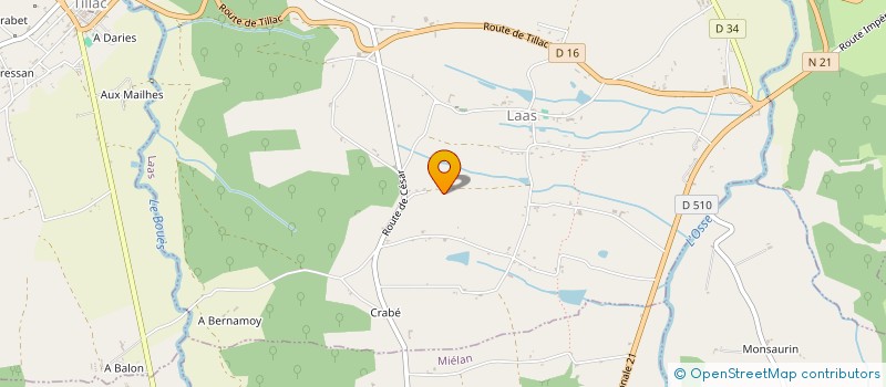 localisation de l'entreprise LA BERGERIE AUROISE  SARRAGUZAN