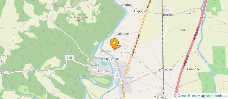 localisation de l'entreprise LA BERGERIE DE PEBERNAT à BONNAC
