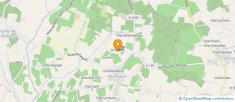 localisation de l'entreprise LA BERGERIE DU PONT DE NOGUE  ROUFFIGNAC