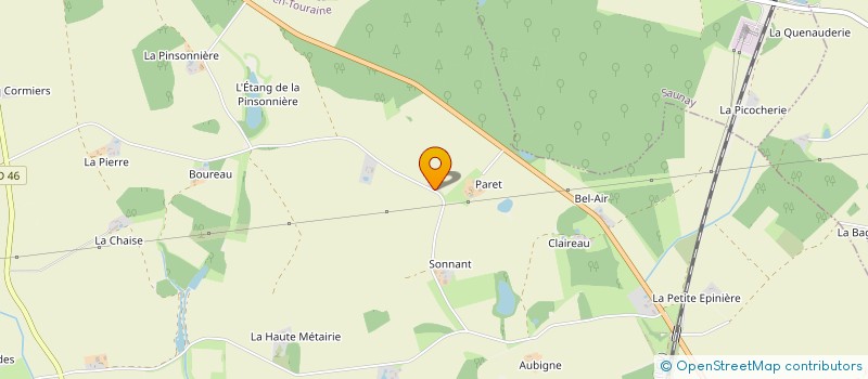 localisation de l'entreprise LA BERGERIE ENSOLEILLEE  AUZOUER-EN-TOURAINE