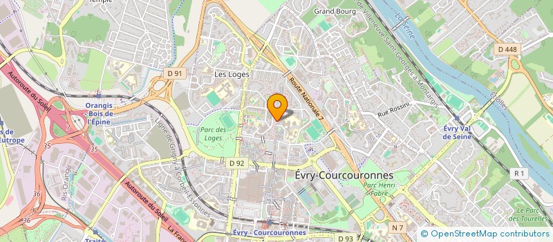 localisation de l'entreprise LA BERGERIE TUPENDANE à EVRY-COURCOURONNES