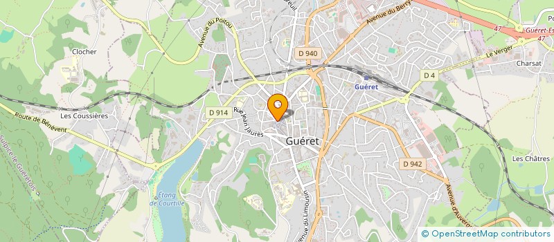 localisation de l'entreprise LA BERLUE à GUERET