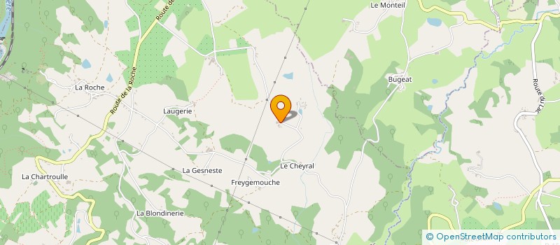 localisation de l'entreprise LA BERNADIE  ALLASSAC