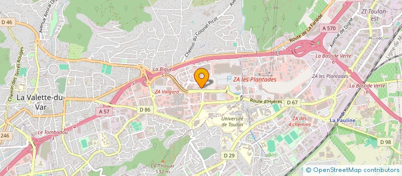 localisation de l'entreprise LA BERNARDIERE à LA VALETTE-DU-VAR