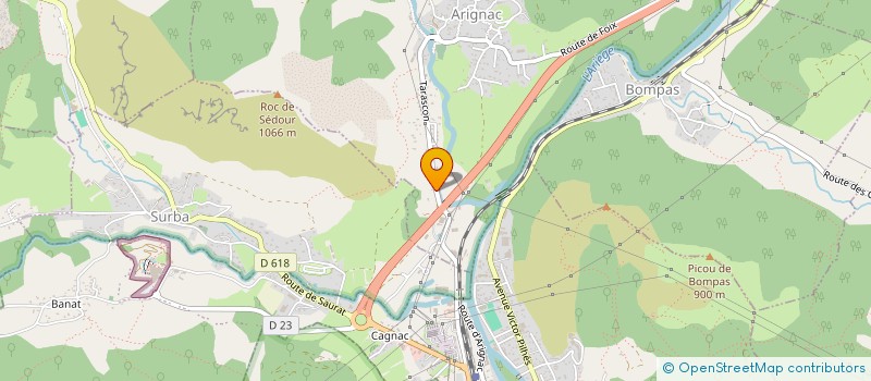 localisation de l'entreprise LA BERNIERE à ARIGNAC
