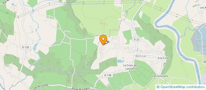 localisation de l'entreprise LA BERRINE  BONZAC