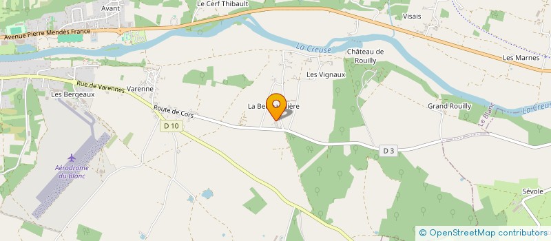 localisation de l'entreprise LA BERTHAUDIERE à LE BLANC