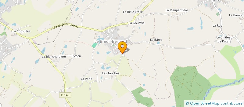 localisation de l'entreprise LA BERTHAUDIERE  CHANTELOUP