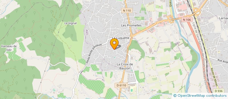 localisation de l'entreprise LA BERTOULE  ALES