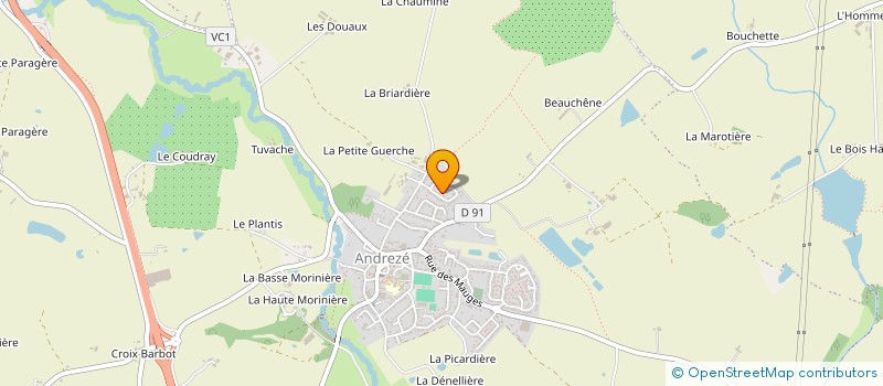 localisation de l'entreprise LA BESNARDIERE à MONTREVAULT-SUR-EVRE