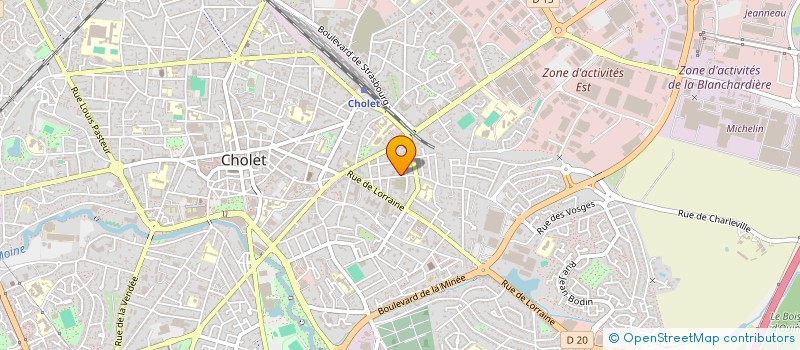 localisation de l'entreprise LA BESSONNIERE à CHOLET