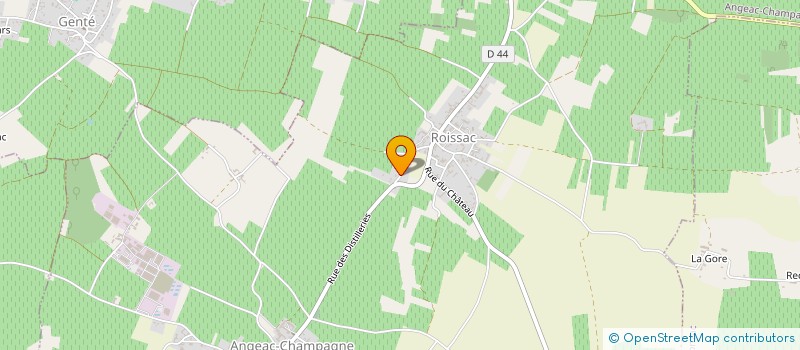 localisation de l'entreprise LA BETAUDIERE à ANGEAC-CHAMPAGNE