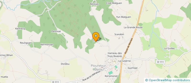 localisation de l'entreprise LA BETE CURIEUSE  PLOUNEOUR-MENEZ