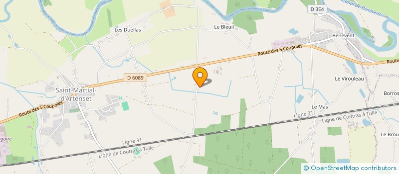 localisation de l'entreprise LA BEYSSADE  ST MARTIAL D ARTENSET
