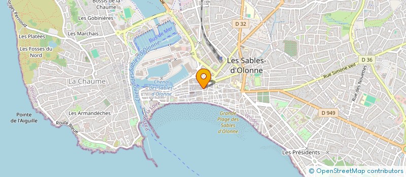 localisation de l'entreprise LA BIBELOTIERE à LES SABLES D'OLONNE