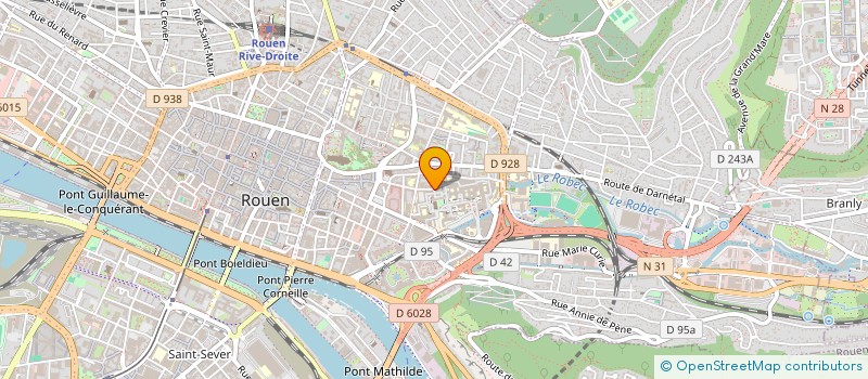 localisation de l'entreprise LA BIBLIOTHEQUE A L'HOPITAL DE ROUEN ET SA REGION  ROUEN
