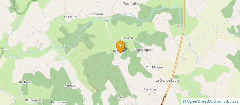 localisation de l'entreprise LA BIBLIOTHEQUE AMARREE  PLOUNEOUR-MENEZ