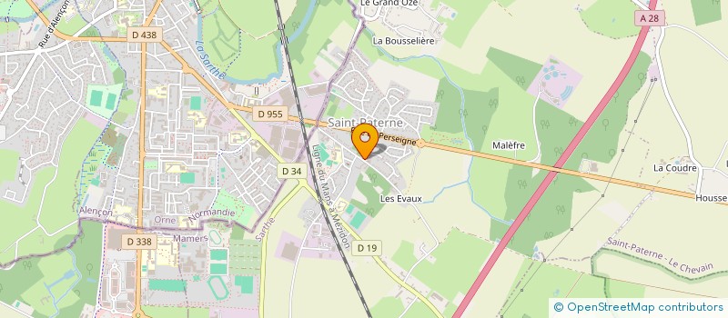 localisation de l'entreprise LA BIBLIOTHEQUE POLICIERE DE SAINT PATERNE  SAINT-PATERNE - LE CHEVAIN