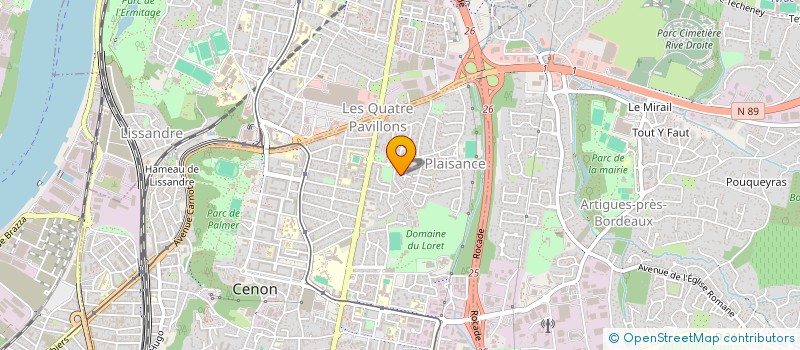 localisation de l'entreprise LA BICHE DE PLAISANCE à CENON
