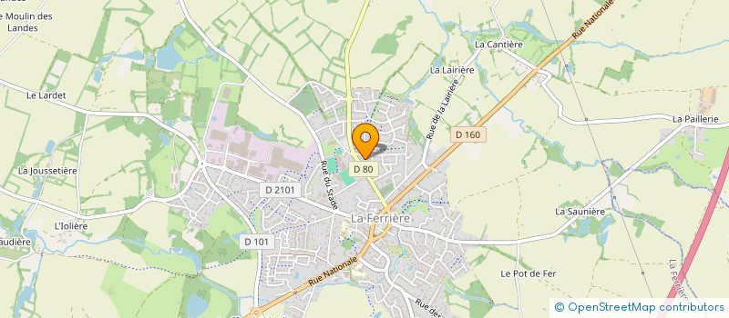 localisation de l'entreprise LA BICHONNIERE à LA FERRIERE