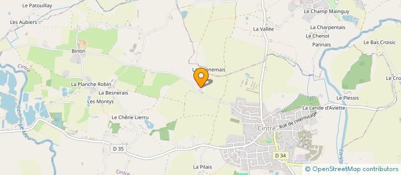 localisation de l'entreprise LA BICYCLERIE  CINTRE