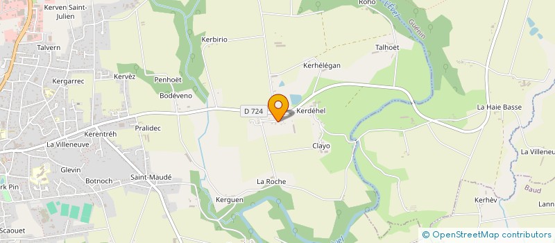 localisation de l'entreprise LA BICYCLETTE DE KERDEHEL  BAUD