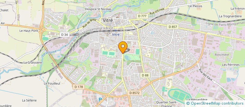 localisation de l'entreprise LA BIEN HEUREUSE  VITRE