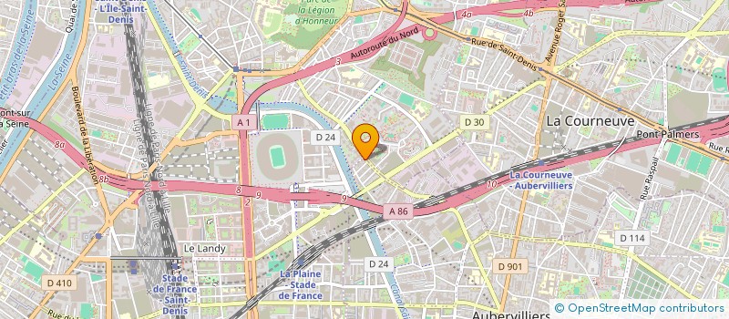 localisation de l'entreprise LA BIENVENUE à AUBERVILLIERS