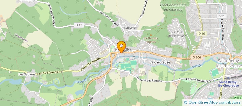 localisation de l'entreprise LA BIENVENUE à CHEVREUSE