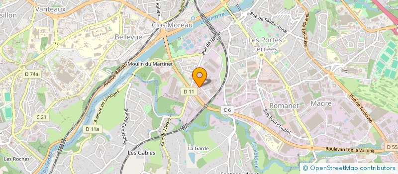 localisation de l'entreprise LA BIEROTHEQUE à LIMOGES