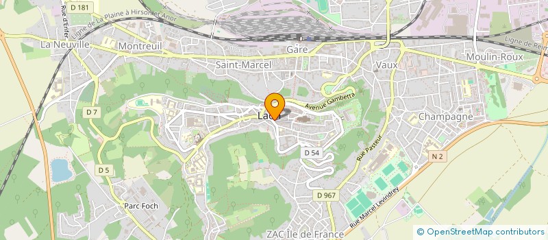 localisation de l'entreprise LA BIGORNE  LAON