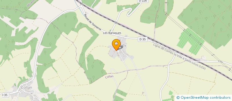 localisation de l'entreprise LA BIGOURDINE  TISSEY