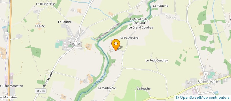 localisation de l'entreprise LA BIO DES VALLEES à CHANTRIGNE