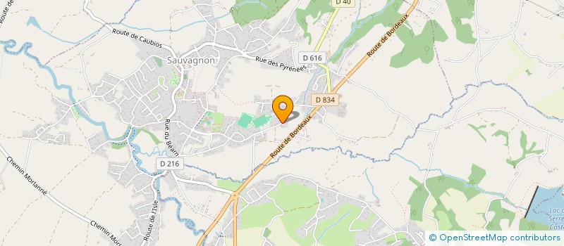 localisation de l'entreprise LA BIQUETTERIE BEARNAISE  SAUVAGNON