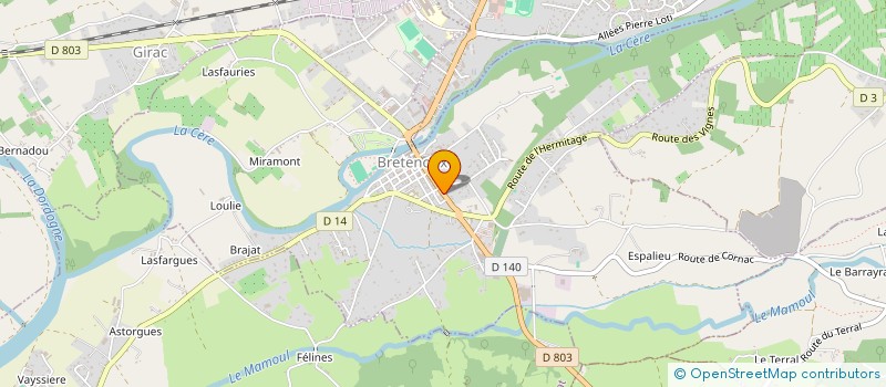 localisation de l'entreprise LA BISCUITERIE  BRETENOUX