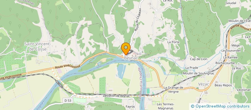 localisation de l'entreprise LA BISCUITIERE à BEYNAC-ET-CAZENAC